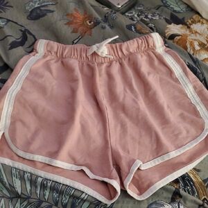 H&M Blush Pink Textured Fabric Shorts